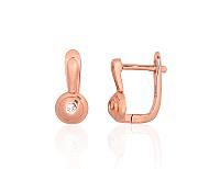 Серебряные серьги# 2204188(PAu-R)_CZ