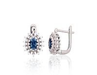Sudraba auskari # 2204250(PRh-Gr)_CZ+CZ-B
