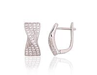 Sudraba auskari # 2204254(PRh-Gr)_CZ