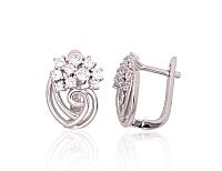 Sudraba auskari # 2204257(PRh-Gr)_CZ