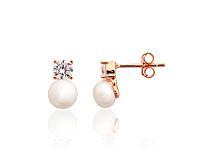 Silberne Ohrstecker# 2204285(PAu-R)_CZ+PE