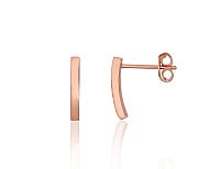 Серебряные серьги-пуссеты# 2204290(PAu-R)