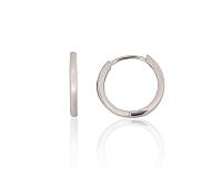 Sudraba auskari ar apaļu aizdāri# 2204303(PRh-Gr)