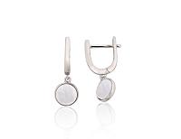 Silberne Ohrringe# 2204311(PRh-Gr)_PL