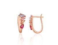 Sudraba auskari # 2204315(PAu-R)_CZ-MIX