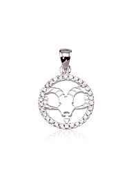 Серебряный кулон# 2300383(PRh-Gr)_CZ
