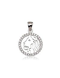Серебряный кулон# 2300387(PRh-Gr)_CZ