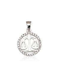Серебряный кулон# 2300389(PRh-Gr)_CZ