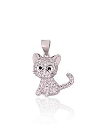 Sudraba kulons# 2302005(PRh-Gr)_CZ+CZ-BK