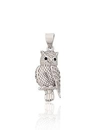 Sudraba kulons# 2302047(PRh-Gr)_CZ+CZ-BK