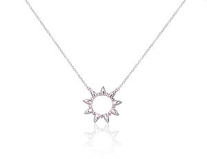 Silbernes Collier# 2500135(PRh-Gr)